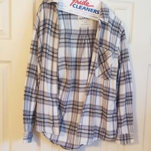Gray + white fall flannel